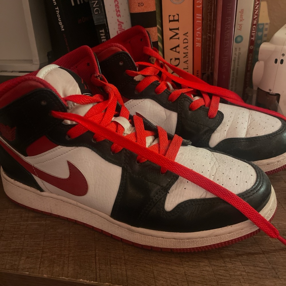 Jordan Red and Black Sneakers